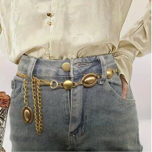 Tassel Chain Coin Belts Metal Waist Chains Belt Women Casual Fashion